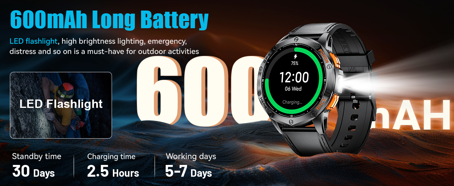 flashlight watch smart watch with flashlight