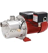 Red Lion RJS-75SS 115/230 Volt, 3/4 HP, 12.8 GPM Stainless Steel Shallow Well Jet Pump, Red, 9708...