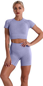 Blue Grey Yoga Set
