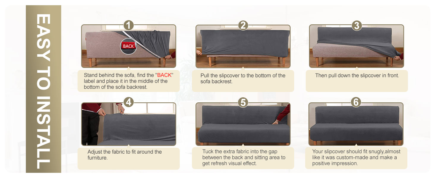 HDCAXKJ 100 Waterproof Futon Cover Full Size Washable