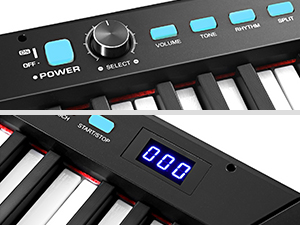 Amazon | Starfavor 電子ピアノ 88 鍵盤は LED ディスプレイで