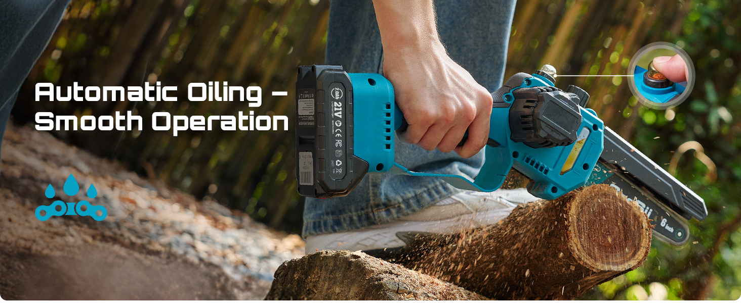 mini chainsaw with oiler