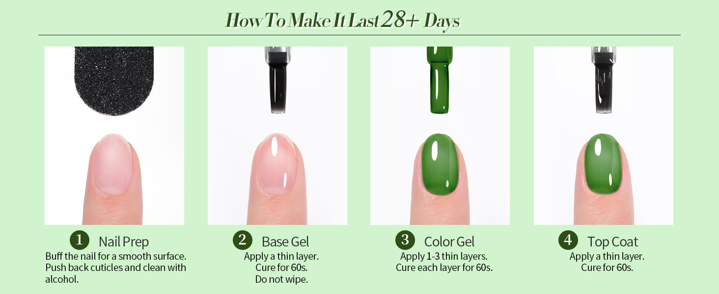 jelly green gel nail polish