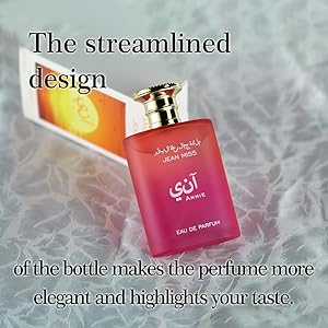 The streamlined design bottle perfume elegant highlights taste