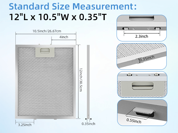 Upgraded W10169961A Range Hood Filter Replacement