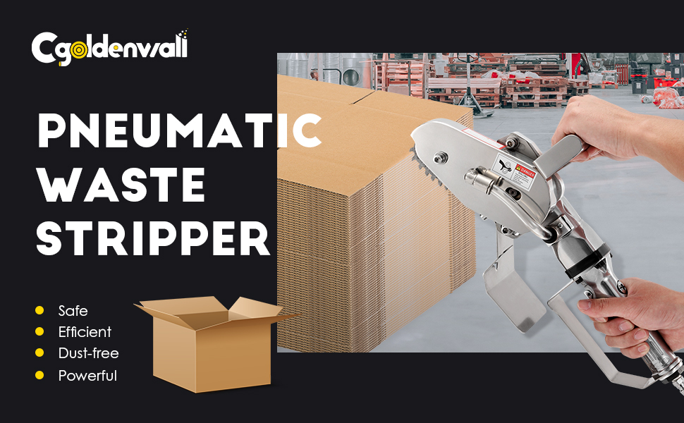 CGOLDENWALL Pneumatic Cardboard Carton Box Waste Stripper