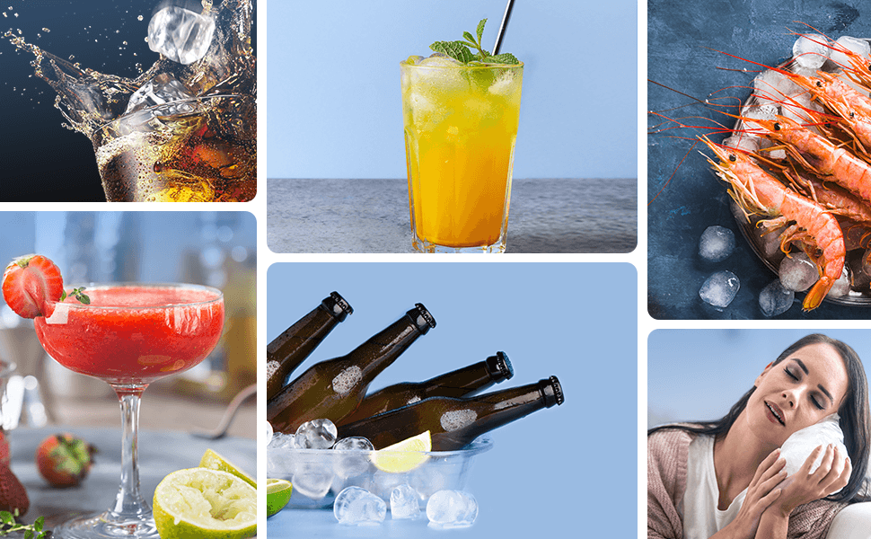 HolySpring Ice Maker Machine Countertop, Portable Ice