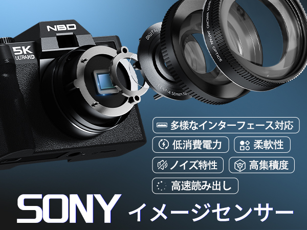 NBD 5K デジタルカメラ180°フリップスクリーン | オートフォーカス Amazon | NBD 5K 4800万画素 デジタルカメラ 革ハーフケース付き