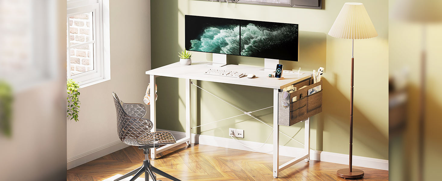office desk, home office desk, small white desk for home office