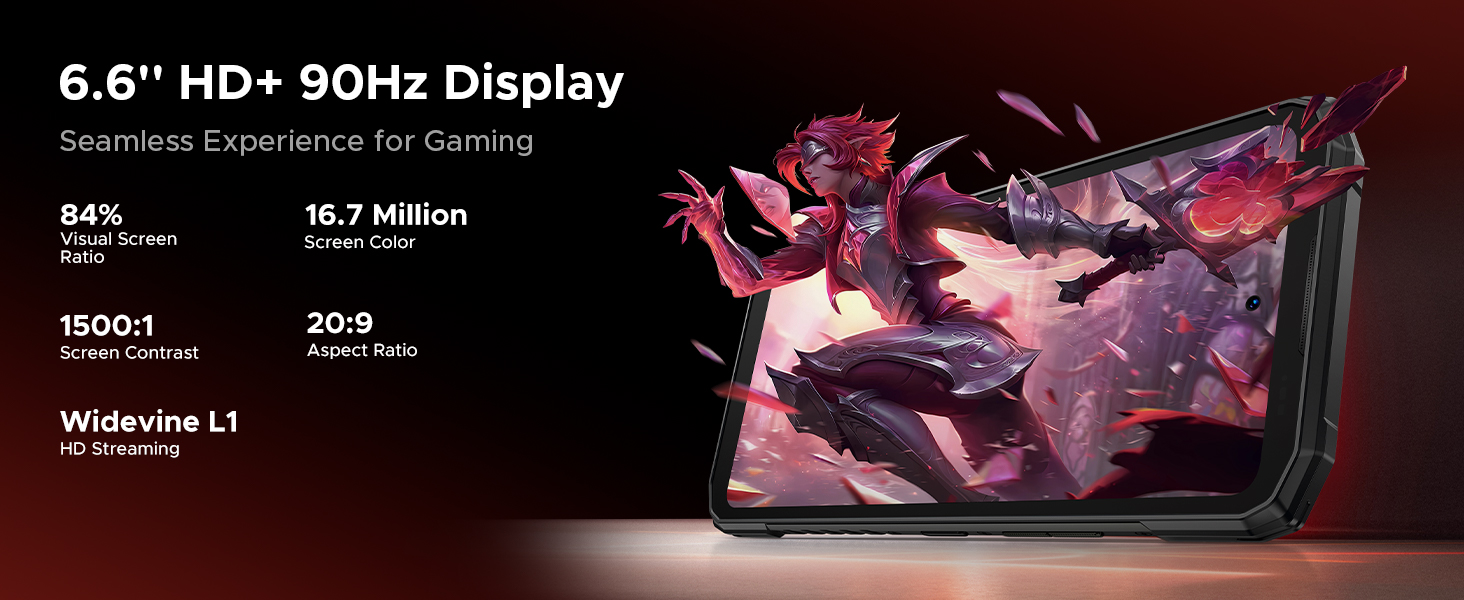 6.6&#39;&#39; HD+ 90Hz Display