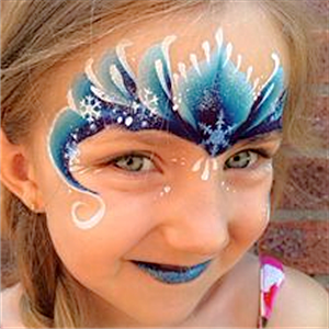 blue face paint