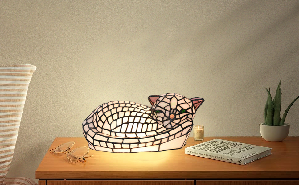 ティファニーイルミネーション猫スタンド ティファニーイルミネーション猫スタンド