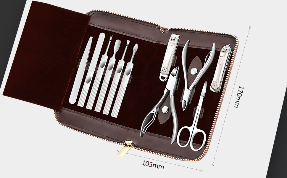 11 in 1 Manicure Tools Sets Professional Stainless Steel