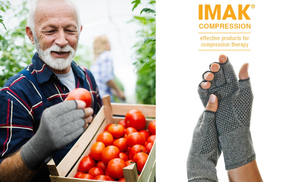 IMAK Active Arthritis Compression Gloves (Grey, Medium) Amazon.co.uk