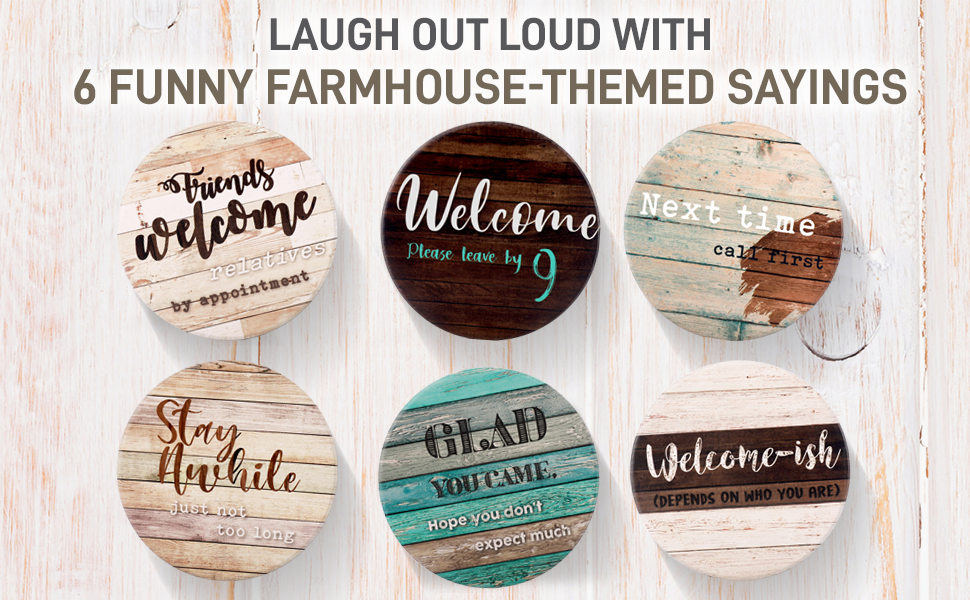 farmhouse coasters for drinks