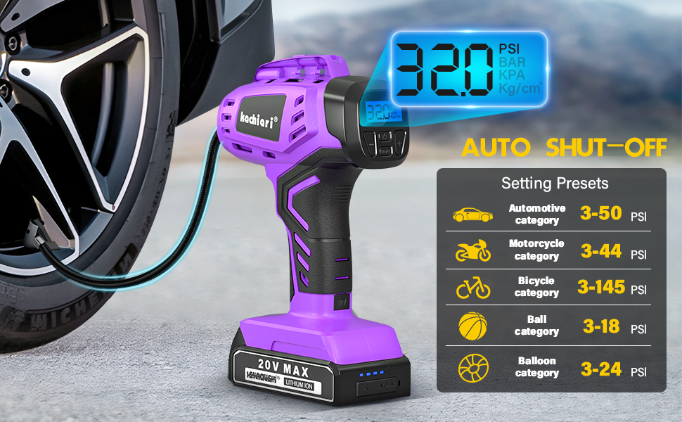 rechargeable 21V battery powered handheld air pump