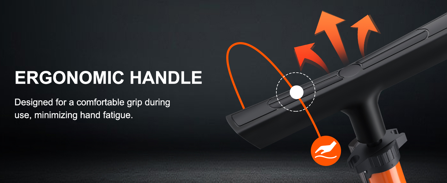 Onvian Floor Bike Pump with Gauge160PSI High Pressure, Air Bicycle Pump Presta and Schrader Valve, Fast Inflation Bike Tire Pump for Bikes, MTB,Hybrid,Balls, Ergonomic Design Bike Accessories Bike Floor Pump Bicycle Pump