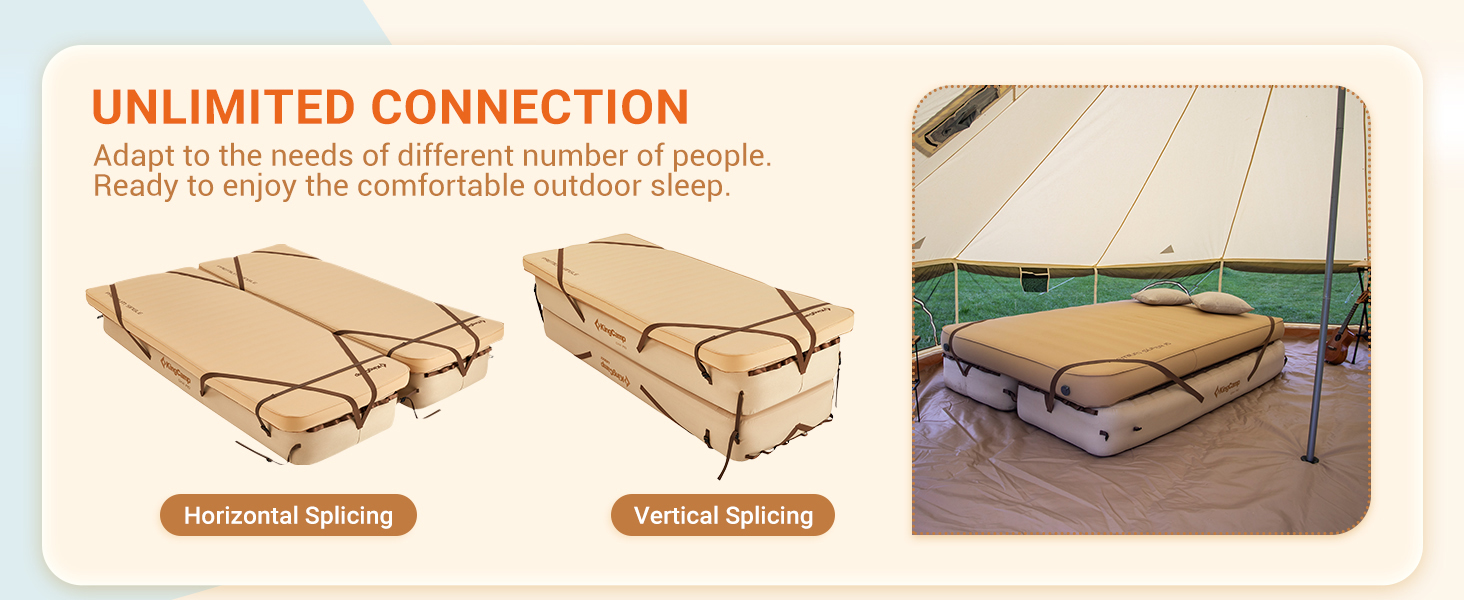 KingCamp OAK Inflatable Bed Base, Bed Frame Portable Inflating, Folding