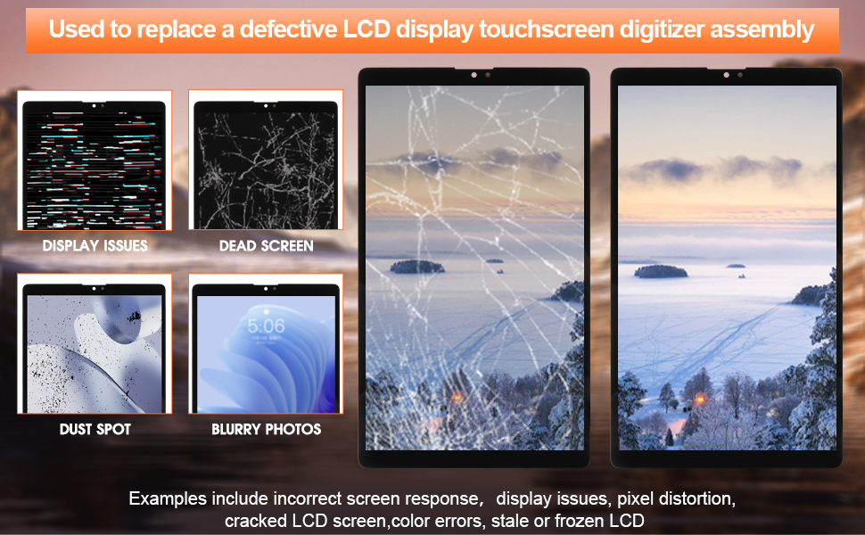 for Samsung Galaxy Tab A7 Lite Screen Replacement for Tab