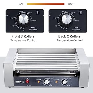 GARVEE Hot Dog Roller - With Cover Open