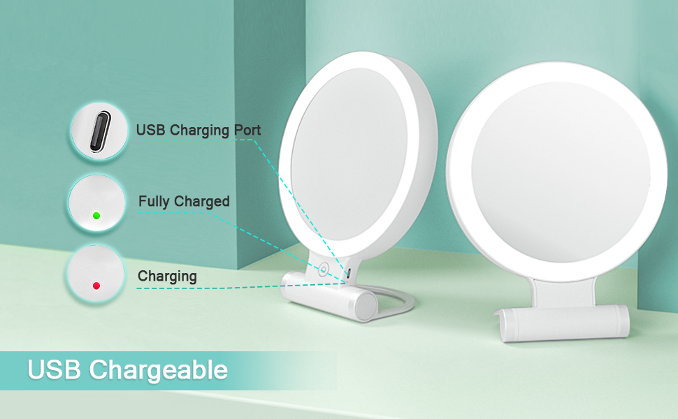 B Beauty Magnifying Mirror with Light 20X/1X,Double Sided