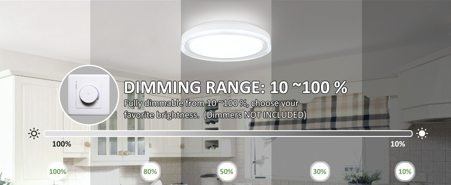 DLLT Led Ceiling Light Fixture Dimmable Bedroom Flush Mount Ceiling