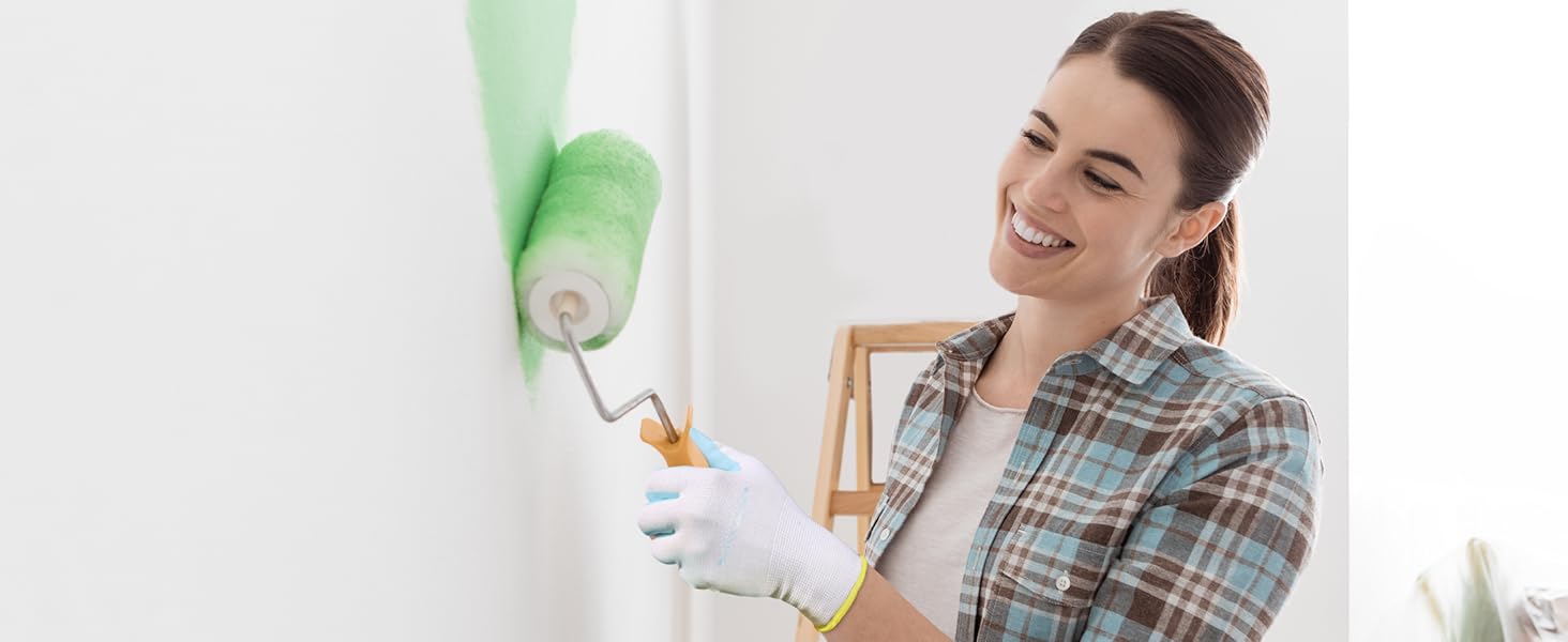 Womens Gardening Gloves Nitrile Coated Breathable Flexible Yard Work Gloves Gift for Gardeners