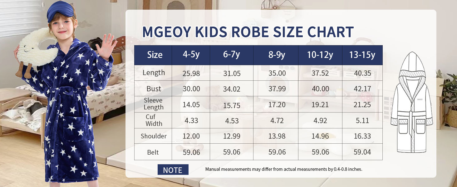 boys robes size 8-10