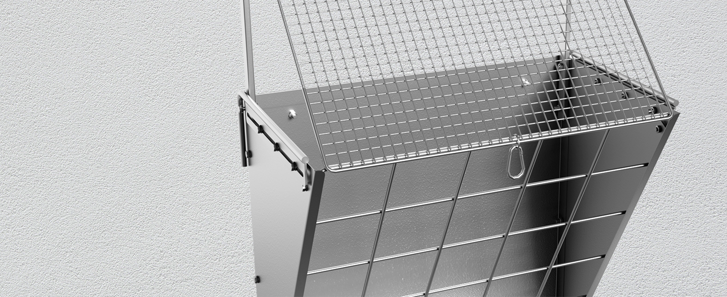 Wall Mount Hay Rack, 19 Gallons Heavy Duty Galvanized Wall