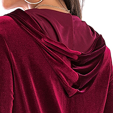 full length hooded sweatshirt