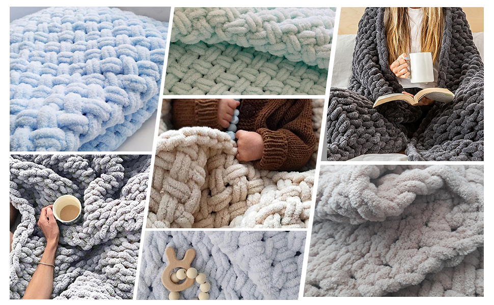 Chunky Chenille Yarn for Crocheting and Knitting - Light Grey Jumbo Pack
| Super Bulky Chunky Yarn for Hand Knitting F1034e63 4139 41f3 B808 9d463c7d0e6e. CR0,0,970,600 PT0 SX970 V1