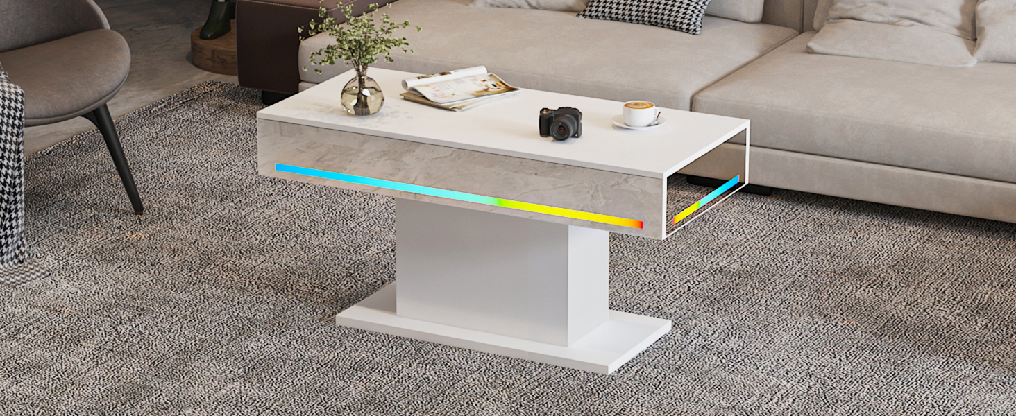 led coffee table