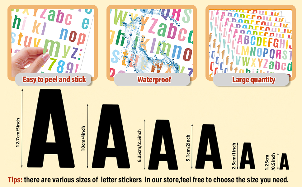 AVERZELLA 2106 PCS 26Sheet Vinyl Letter Stickers 1 Inch