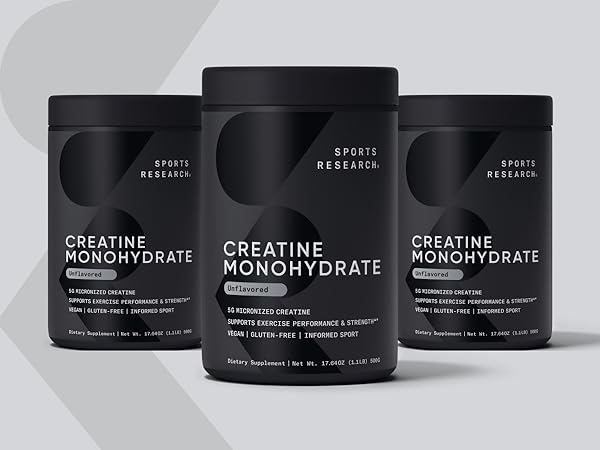 Creatine Monohydrate gluten free 5mg fitness muscle recovery strength non gmo informed sport