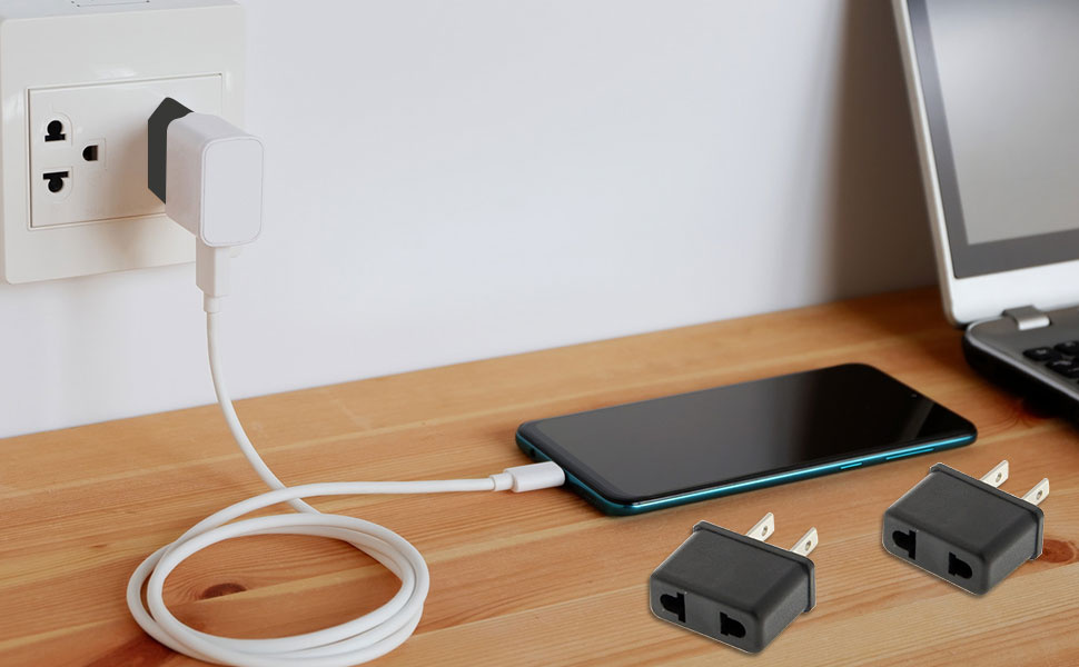 Power Adapter USA, US Strom Adapter, US Converter, 5 Stück Adapter EU