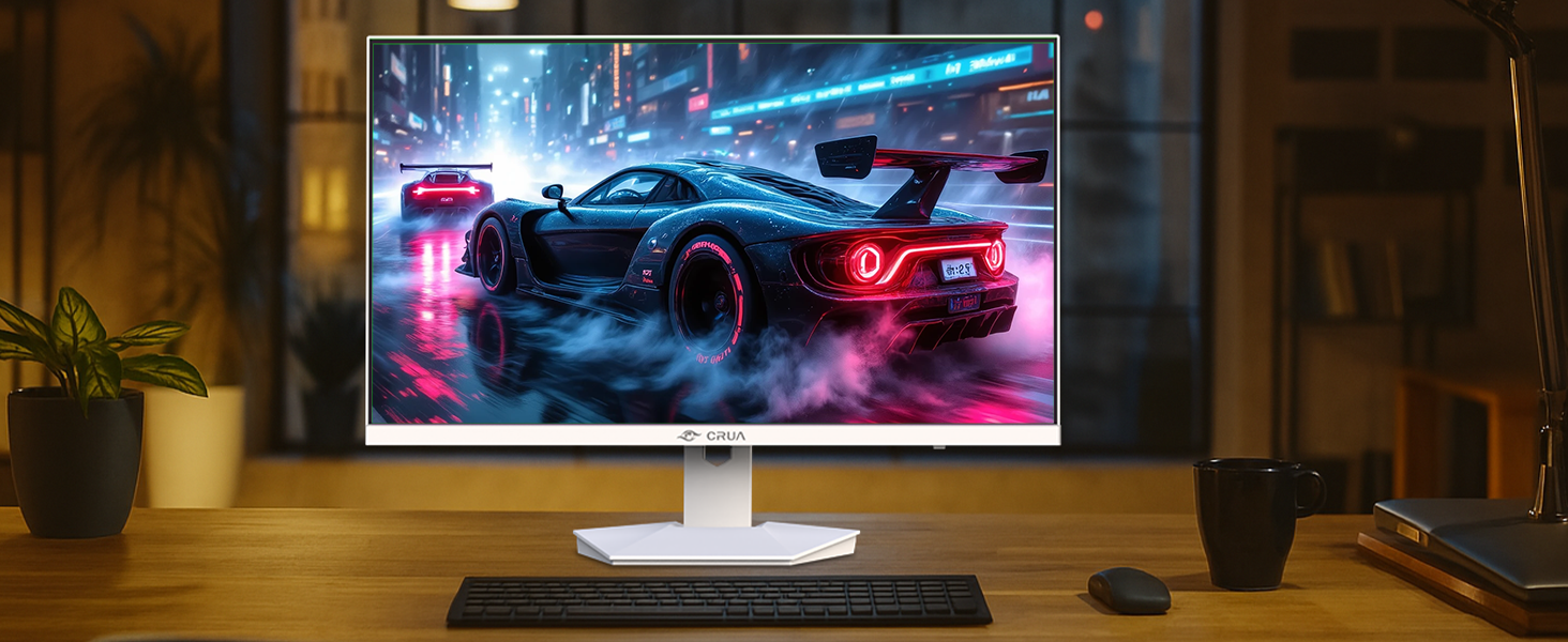 white gaming monitor