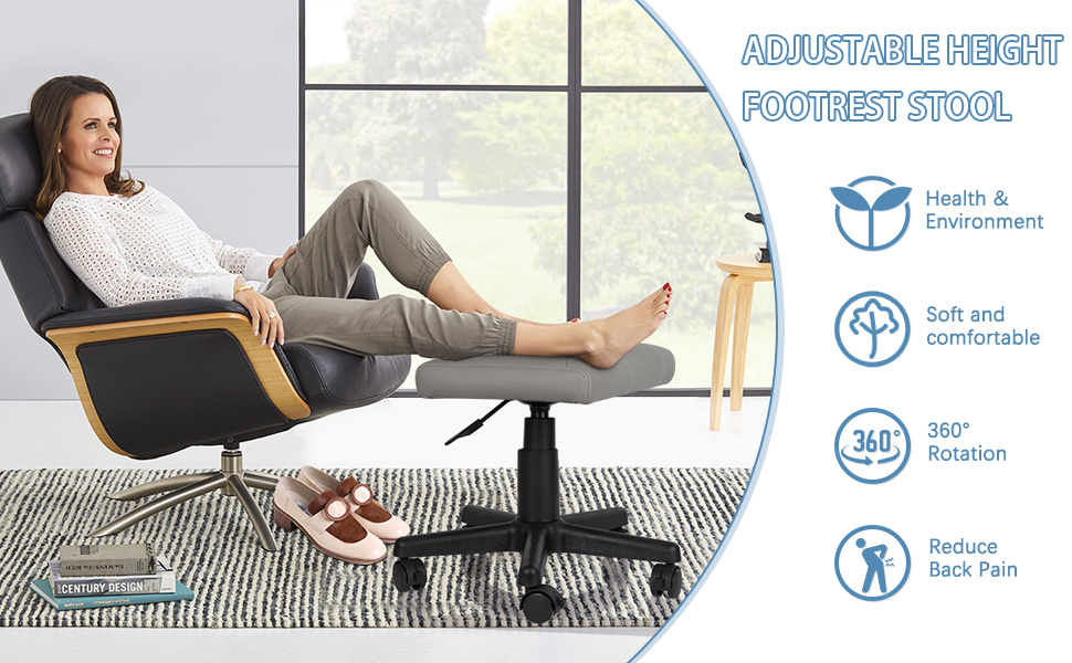 Lilithye Footrest Stool Under Desk Adjustable Height