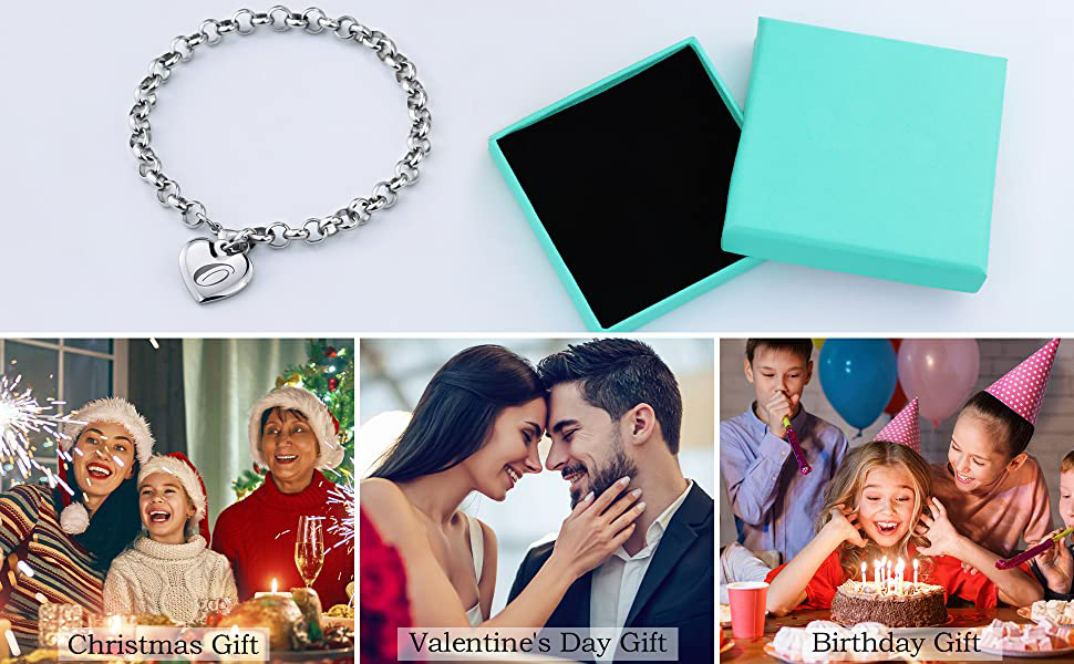 initial heart bracelet for women