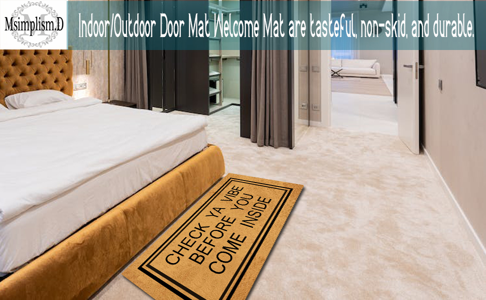 Msimplism.D Funny Doormat for Indoor Outdoor Audacity Definition Doormat