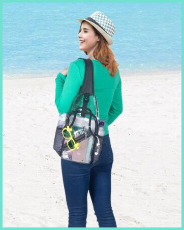 small clear sling bag for women men