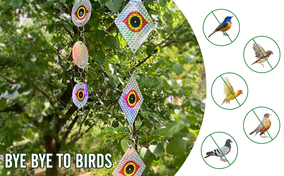 Bird Scarers for Garden, Bird Repellent Pigeon Deterrent for tree, Hawk