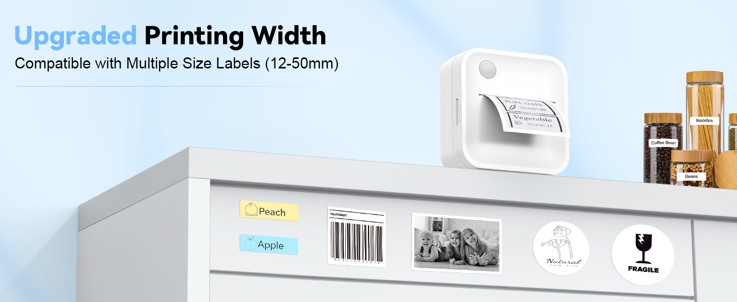 Label Maker Machine Portable Label Printer, Mini Thermal