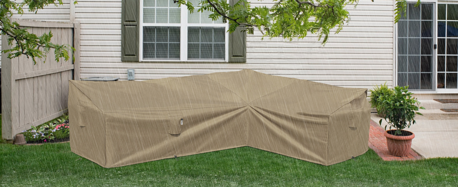outdoor sectional cover V shaped rainproof