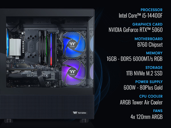 Amazon.com: Thermaltake LCGS View i1460-170 Gaming Desktop