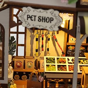 ミニチュアハウス MH-012 Amazon.com: ANNISOKA DIY Miniature House Kits Pet Shop DIY