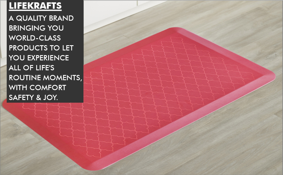 Buy LifeKrafts Anti Fatigue Floor Mat Thick Perfect Kitchen Mat, Standing Desk Mat. Comfort at