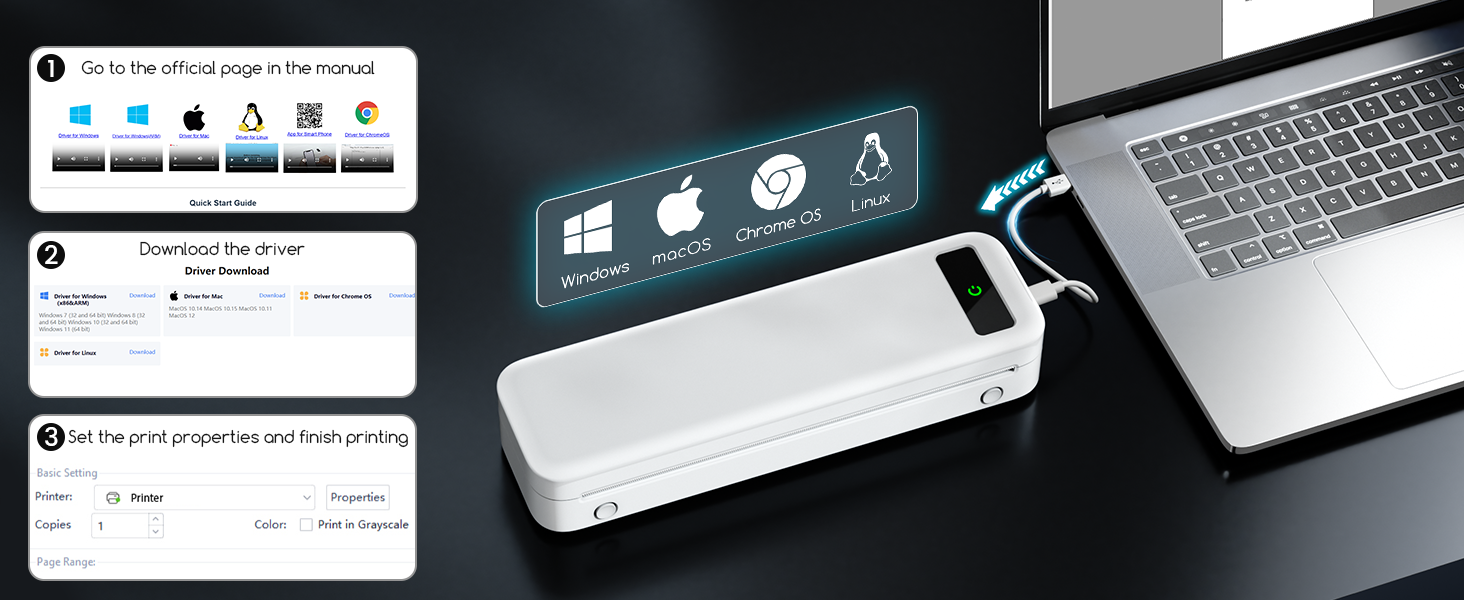 portable printer for laptop