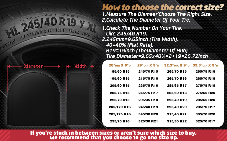 KMusculo RV Tire Covers 4Pack, Waterproof Wheel Covers for RV Wheel Travel Trailer Camper