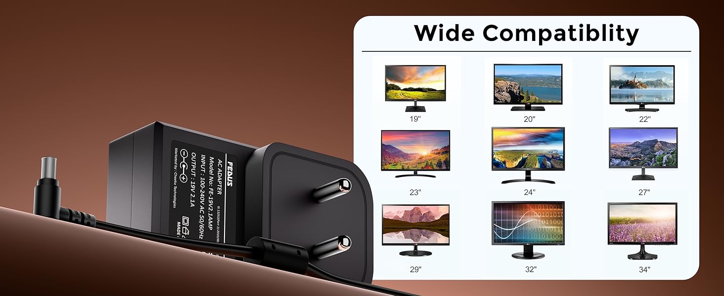 19V 2.1A Adapter LG Monitor Power Adapter