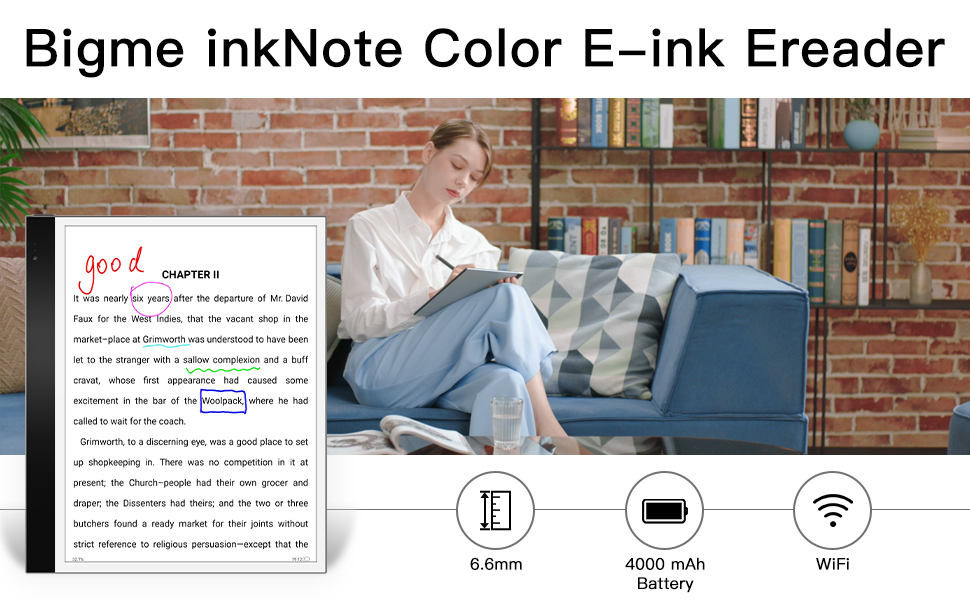 Bigme inkNote Color Ereader 10.3” OctaCore 2.3GHz, 6GB + 128GB Eink